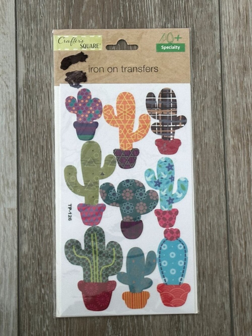 NWT Beautiful Colorful Cactus Iron On Transfers / Stickers Crafters Square
